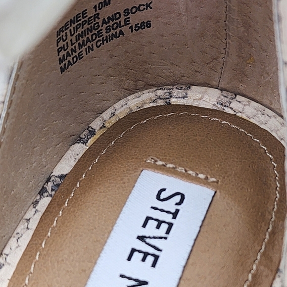 Steve Madden Women's Snake Skin Padded Adjustable Ankle Strap Dress Sandals - 10 - Picture 9 of 9